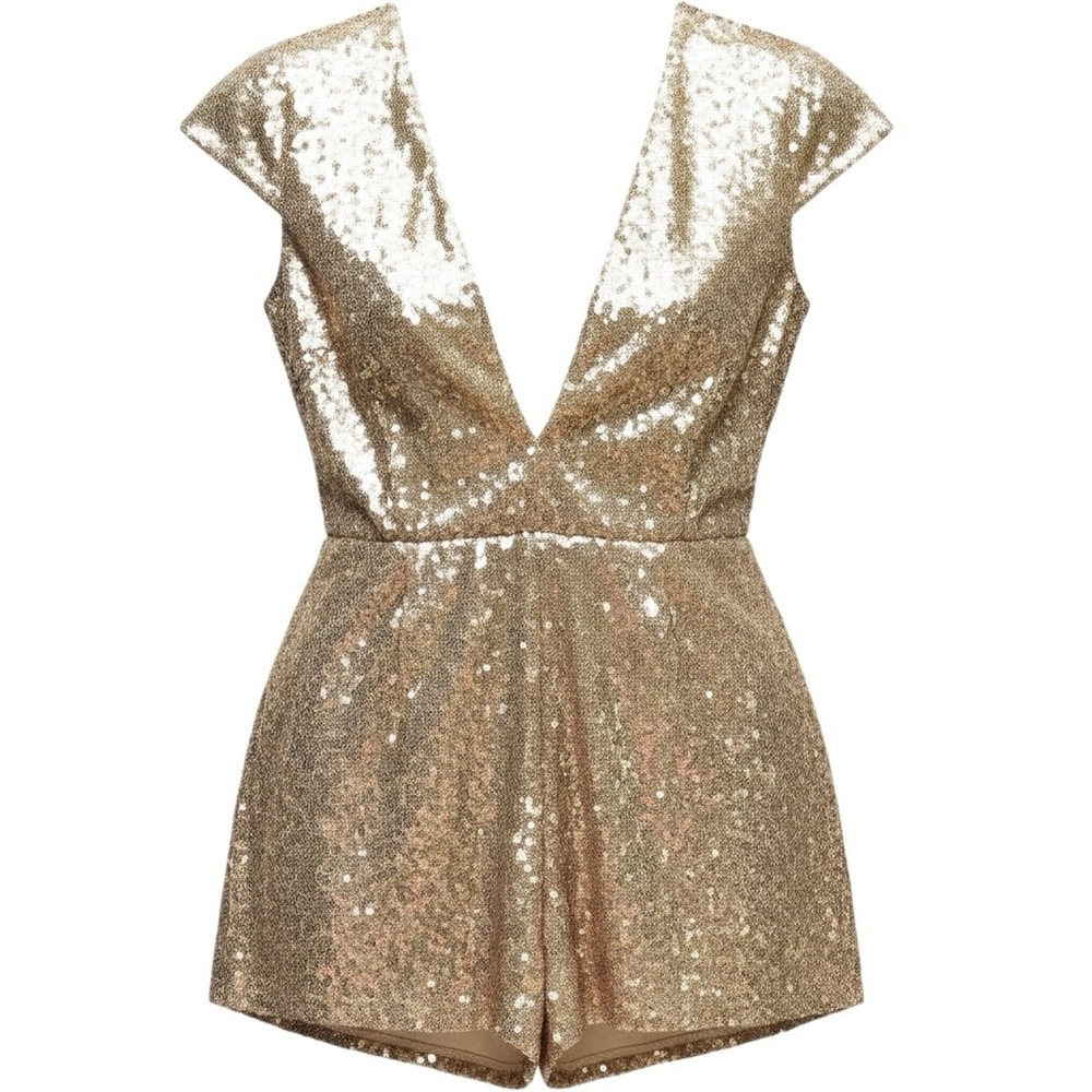 ♾️Akira Red Label Gold Sequin Mini Dress Bachelorette NYE Going Out Size S♾️